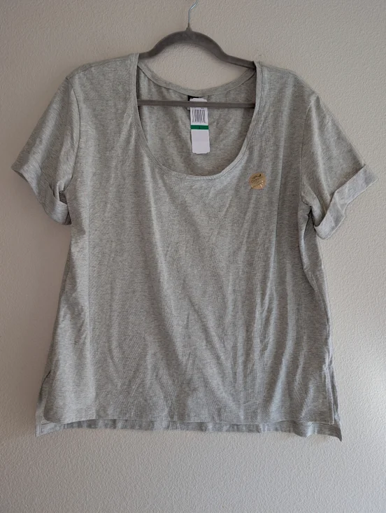 NWT Felina Soft Organic Cotton Lounge Wear Stretch Scoop Neck Tee Size Large - Picture 2 of 10